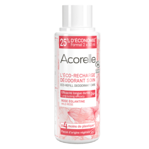 Acorelle Certified Organic Deodorant Eco Refill Long Lasting-Wild Rose